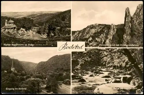 Treseburg Bodetal Harz DDR MB  Harzer Bergtheater zu Thale Hexentanzplatz  1957