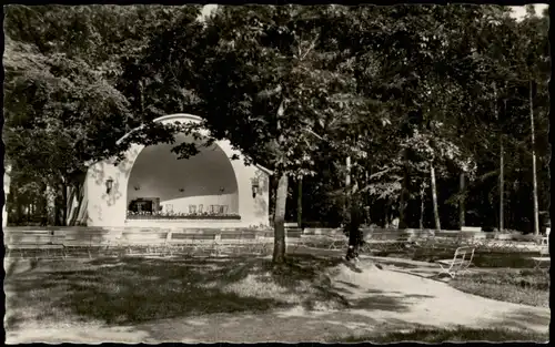 Ansichtskarte Koserow Usedom Ostseebad Usedom Blick auf Musik-Pavillion 1958