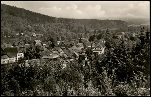 Georgenthal (Thüringen) Panorama-Ansicht Thüringen Postkarte DDR 1956