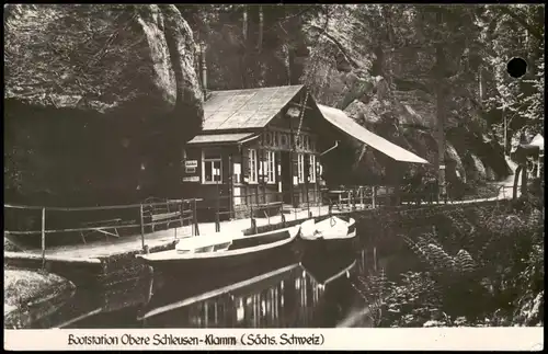 .Sachsen Boot-Station Obere Schleusen-Klamm (Sächs. Schweiz) 1962