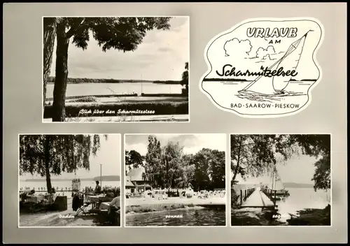 Ansichtskarte Pieskow-Bad Saarow DDR Mehrbildkarte Scharmützelsee 1964