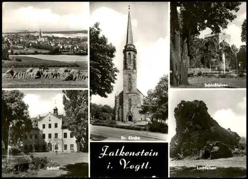 Falkenstein (Vogtland) DDR Mehrbildkarte  Kirche, Loch-Felsen 1988/1986 Foto