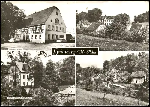 .Sachsen Mehrbild-AK Ansichten Grünberg (Kreis Flöha zur DDR-Zeit) 1986/1981