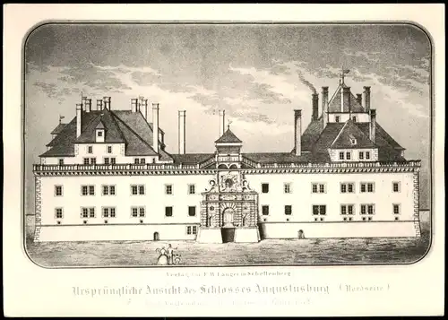 Augustusburg Erzgebirge Schloss Augustusburg nach Lithografie  Wilisch 1969