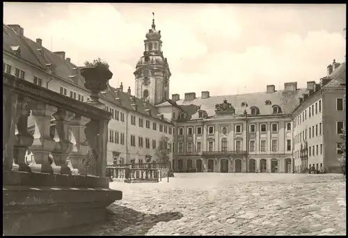 Ansichtskarte Rudolstadt Schloss Heidecksburg Schloss-Hof DDR Postkarte 1975