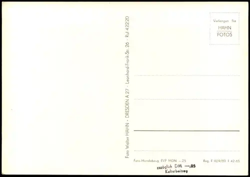 Ansichtskarte Moritzburg Luftbild Jagdschloß 1980 Walter Hahn:10073