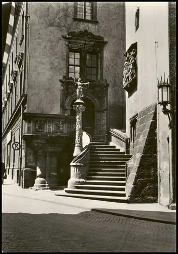 Ansichtskarte Görlitz Zgorzelec Rathaustreppe Rathaus zur DDR-Zeit 1965