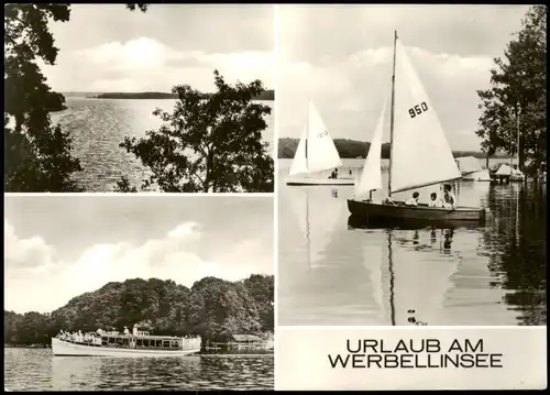 Ansichtskarte Schorfheide Werbellinsee DDR Mehrbildkarte 3 Ansichten 1975