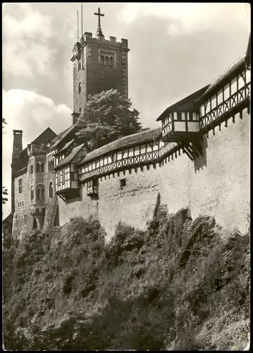 Ansichtskarte Eisenach Wartburg von Osten gesehen 1988/1980