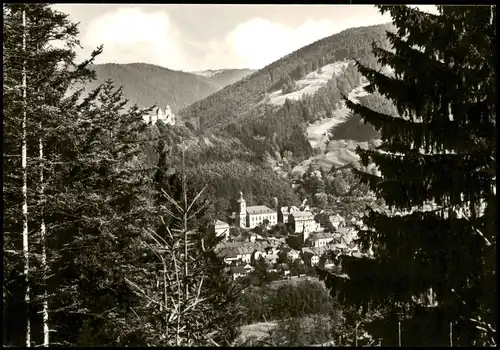 Ansichtskarte Leutenberg Panorama-Ansicht im Hintergrund die Burg 1975