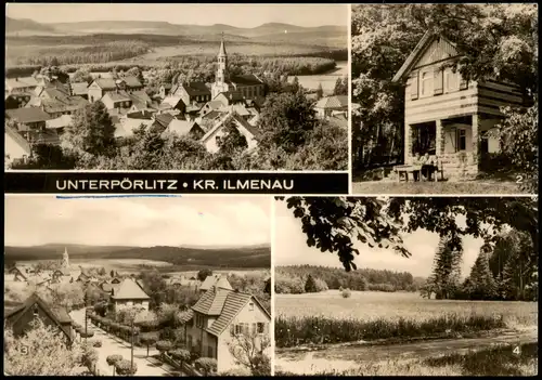 Unterpörlitz-Ilmenau DDR Mehrbildkarte Pirschhaus, Ortsansicht, Streitgrund 1970