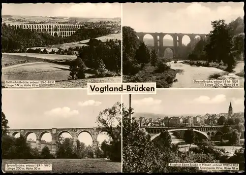 .Sachsen Sächsisches Vogtland DDR Mehrbildkarte Vogtland-Brücken 1961