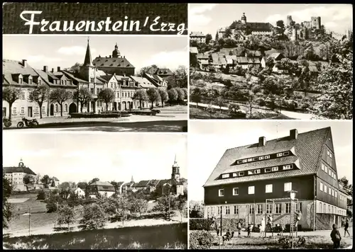 Frauenstein (Erzgebirge) DDR Mehrbildkarte mit 4 Foto-Ansichten 1979