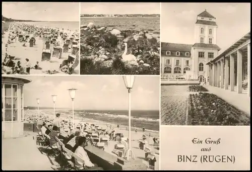 Binz (Rügen) DDR Mehrbildkarte mit Ortsansichten Rügen Binz 1973