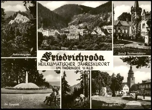 Friedrichroda DDR Mehrbild-AK mit Aschenbergstein, Schloß, Kurpark uvm. 1966