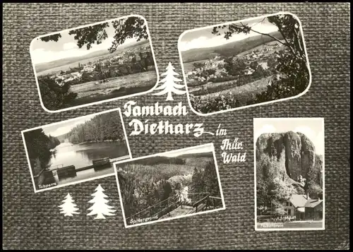 Tambach-Dietharz DDR Mehrbild-AK mit Orts- und Umland-Ansichten 1966