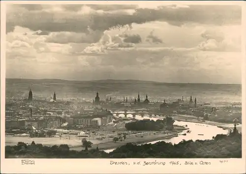 Ansichtskarte Dresden Blick über die Stradt 1939/1963 Walter Hahn:1817