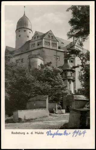 Ansichtskarte Rochsburg-Lunzenau Schloss Rochsburg - Eingang 1963
