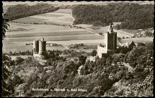 Saaleck-Bad Kösen Rudelsburg u. Soaleck b. Bad Kösen, DDR AK 1961