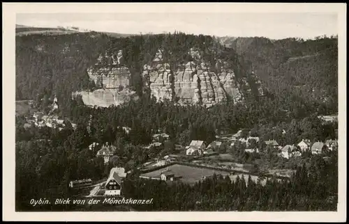 Ansichtskarte Oybin Zittauer Gebirge Blick von der Mönchskanzel 1955