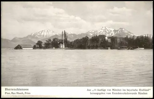 Ansichtskarte Chiemsee Herrenchiemsee / Herreninsel mit Schloss 1922