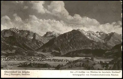 Ansichtskarte Oberstdorf (Allgäu) Blick auf die Stadt 1922