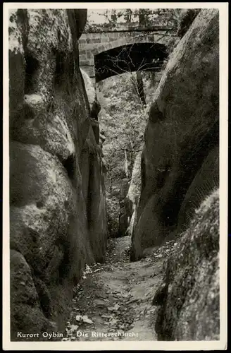 Ansichtskarte Oybin Die Ritterschlucht, Oberlausitz 1938