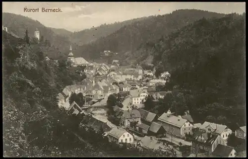 Ansichtskarte Berneck (Schwarzwald) Stadtpartie 1912