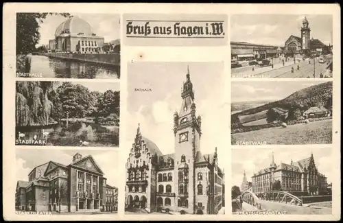 Ansichtskarte Hagen (Westfalen) Gruß aus Hagen i. W. 1942