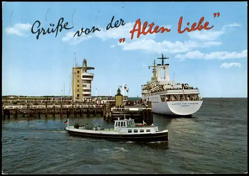 Ansichtskarte Cuxhaven Alte Liebe - Schiff 1985
