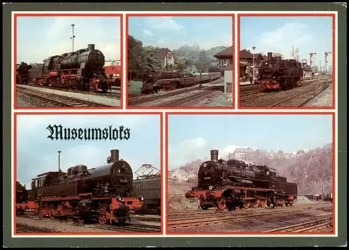 Ansichtskarte  Museumslokomotiven, Dampfloks, Eisenbahnen 1984/1985