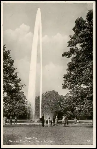 Ansichtskarte Herrenhausen-Hannover Großer Garten - Fontäne 1934