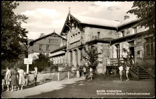 Ansichtskarte Bayerisch Eisenstein Grenzbahnhof Bayern-Tschechoslowakei 1965