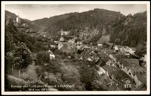 Ansichtskarte Berneck (Schwarzwald) Blick auf die Stadt - Fotokarte 1952