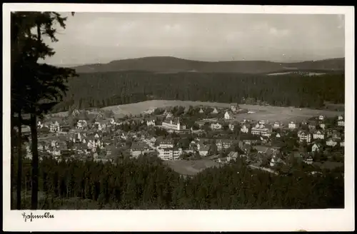 Hahnenklee-Bockswiese-Goslar Blick auf die Stadt - Fotokarte 1950