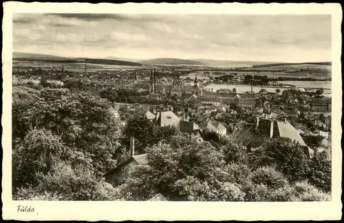 Ansichtskarte Fulda Blick über die Stadt - Fernblick 1956