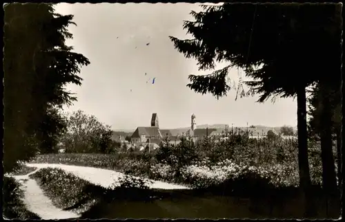 Ansichtskarte Bad Wörishofen Waldweg und Blick auf die Stadt 1960