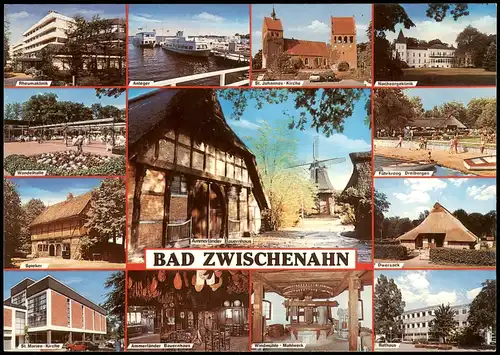 Bad Zwischenahn MB  Kirche Ammerlander Bauernhaus Windmühle. Mahlwerk 1981