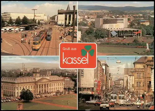 Ansichtskarte Kassel Cassel Königsplatz, Theater, Königstraße 1991