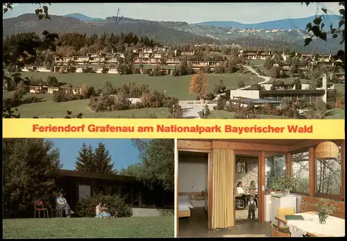 Grafenau (Niederbayern) Feriendorf Mehrbild mit Innenansicht 1982