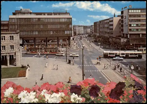 Ansichtskarte Bochum City, Kreuzung - Bus 1969