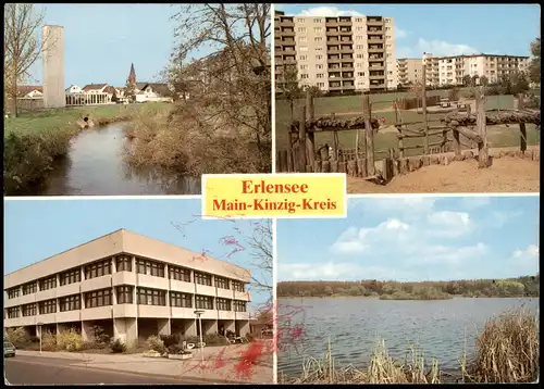 Erlensee (Main-Kinzig-Kreis) Kirche, Hochhäuser, Spielplatz - 4 Bild 1981