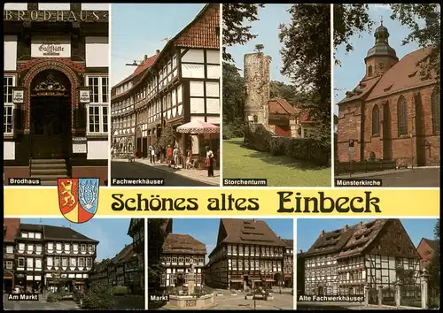 Ansichtskarte Einbeck Alte Fachwerkhäuser Markt Mehrbild u.v.m. 1988