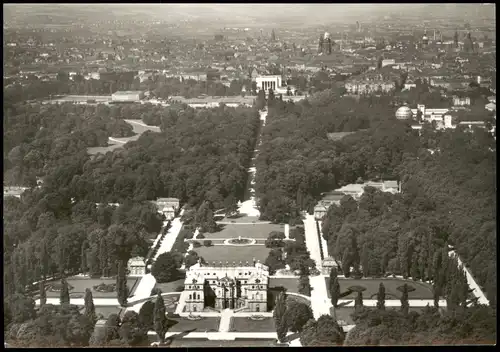 Ansichtskarte Dresden Luftbild Großer Garten 1945/1978