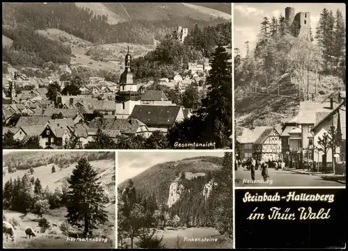 Steinbach-Hallenberg Panorama-Ansicht, Hallenburg, Hermannsberg 1975