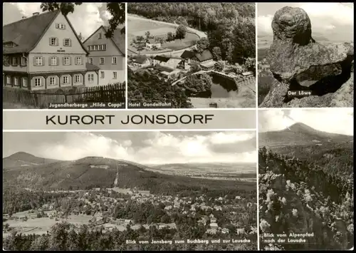 Ansichtskarte Jonsdorf Jugendherberge Hilde Coppi Hotel Gondelfahrt uvm 1974