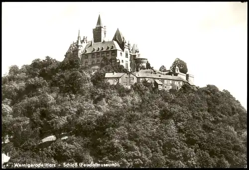Ansichtskarte Wernigerode Schloss und Feudalmuseum zur DDR-Zeit 1977