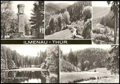 Ilmenau Turm auf dem Kickelhahn, Schortetal am Knöpfelstaler Teich,   1982