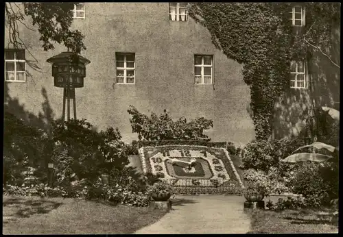 Ansichtskarte Zittau DDR AK Blumenuhr mit Glockenturm 1968