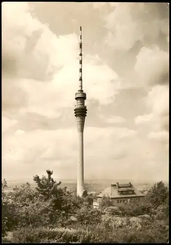 Ansichtskarte Wachwitz-Dresden Fernsehturm zur DDR-Zeit 1970/1969